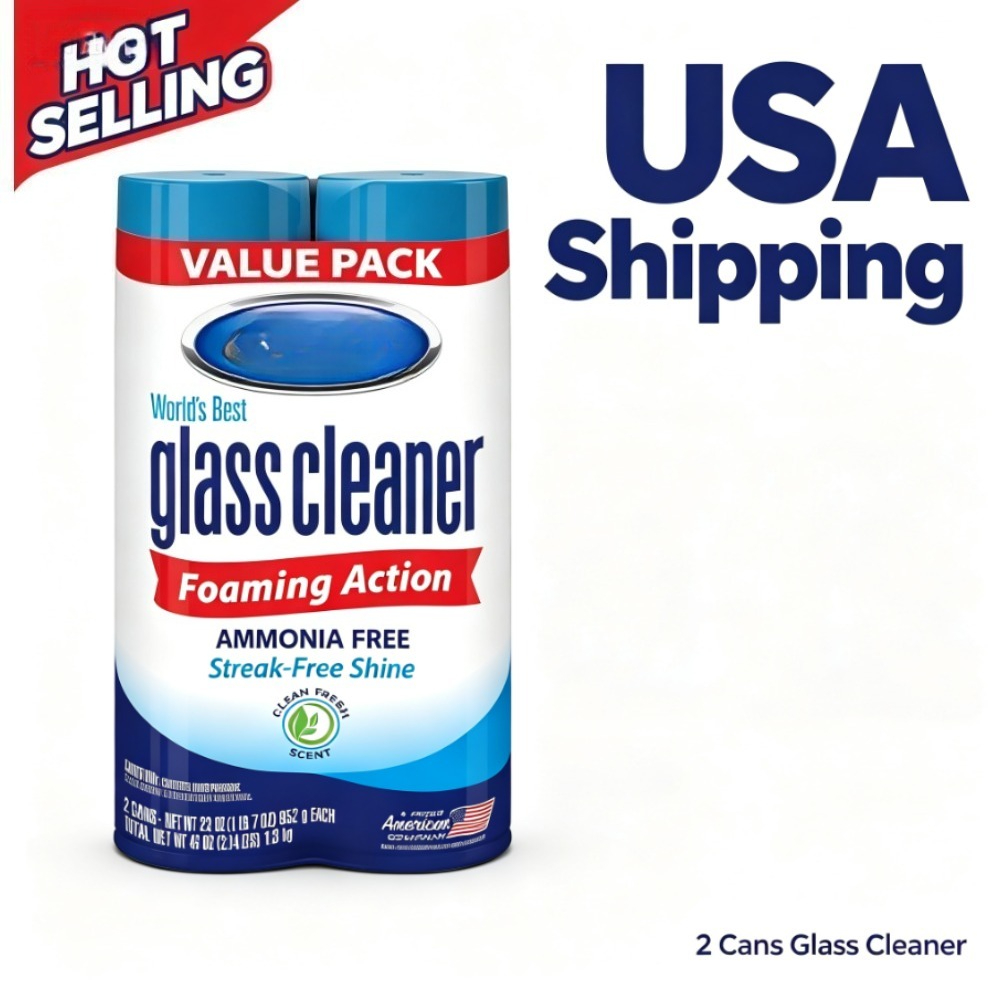 Glass Cleaner Streak - Limpiador de Vidrios en Aerosol Espumoso,